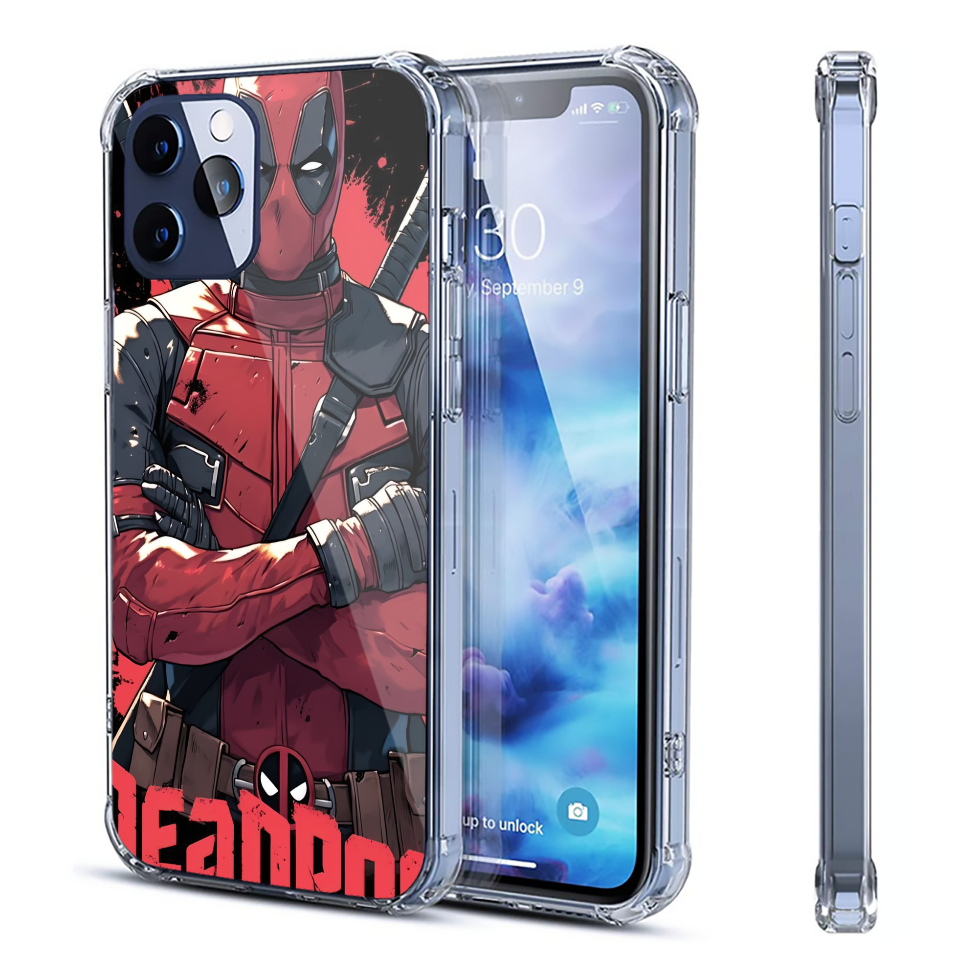 （画像用） Deadpool デッドプール 【iPhone 12シリーズ対応】透明スマホケース（クリアソフトケース）